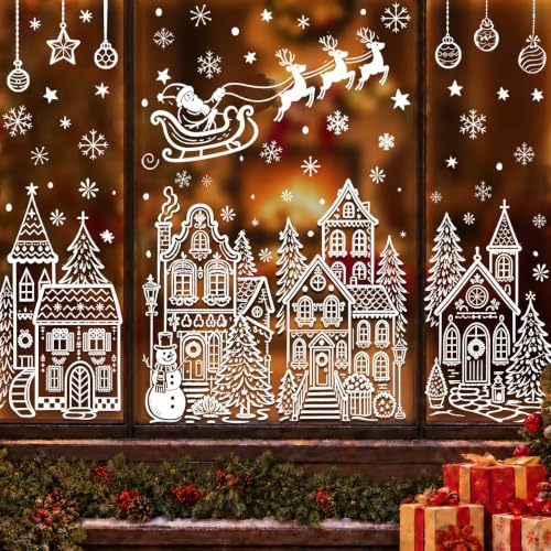 26.97 * 15.59' Village Christmas Window...