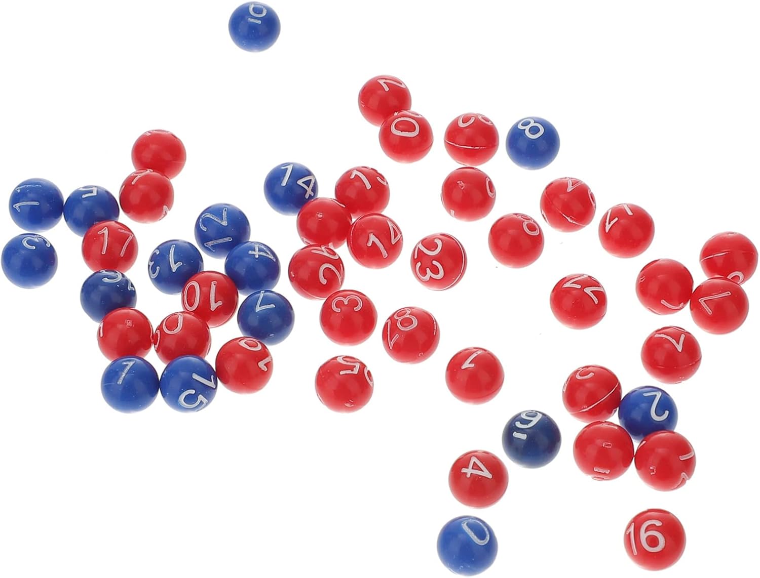 49Pieces 1 to 49 Numbered Plastic Replacement Bingo Balls