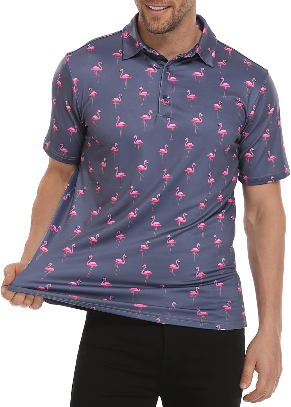 LRD Golf Shirts for Men UPF 50 Moisture Wicking Short Sleeve Polo Shirt - Image 5