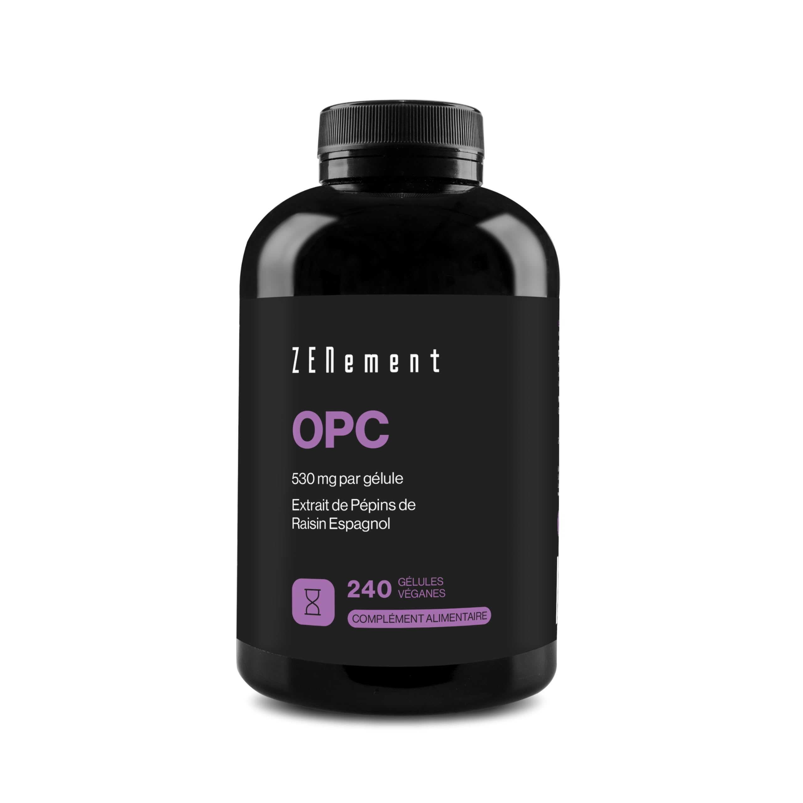 OPC - 1007 mg Purs par Dose (2 Gélules) - Extrait Concentré de Pépins de Raisin (Vitis vinifera L.) - 95% Proanthocyanidines - Source d’Antioxydants Naturels - 240 Gélules Véganes - Zenement