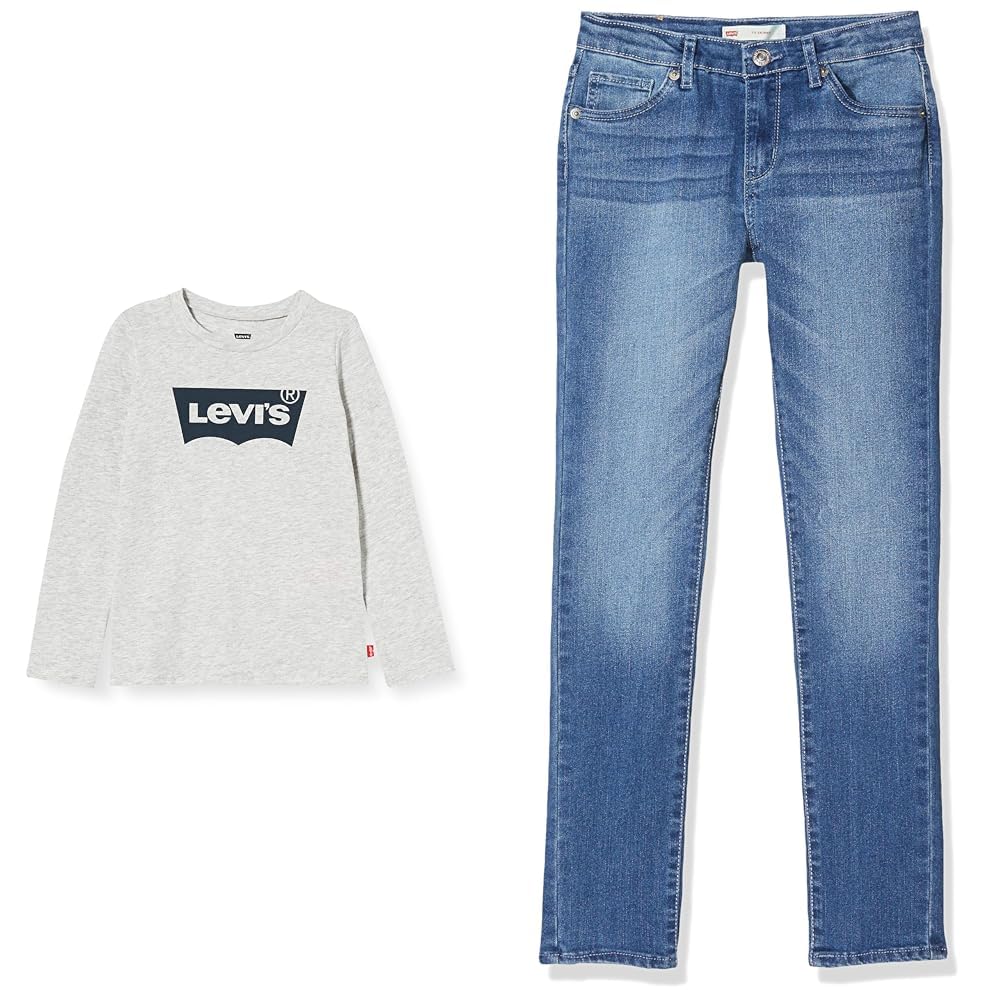 Levi's Kids LVG L/S Batwing Tee And 711 Skinny Jean