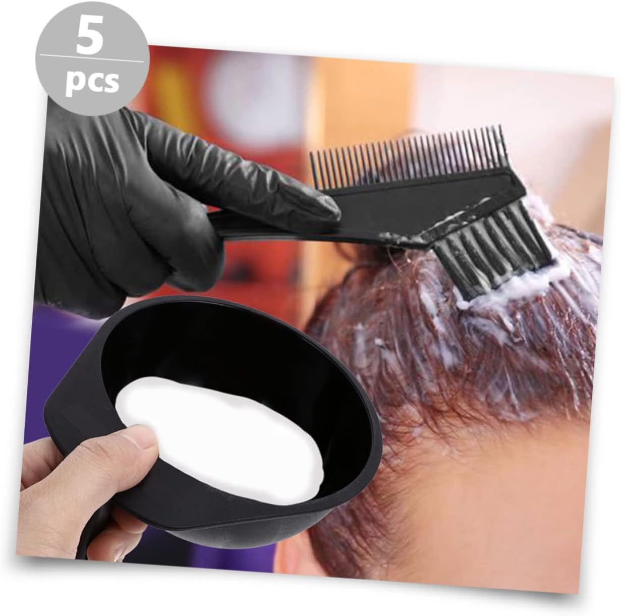 10pcs Professional Hair Mixing Bowl Dyeing Hair Bowls for Salon Home Use Easy to Clean