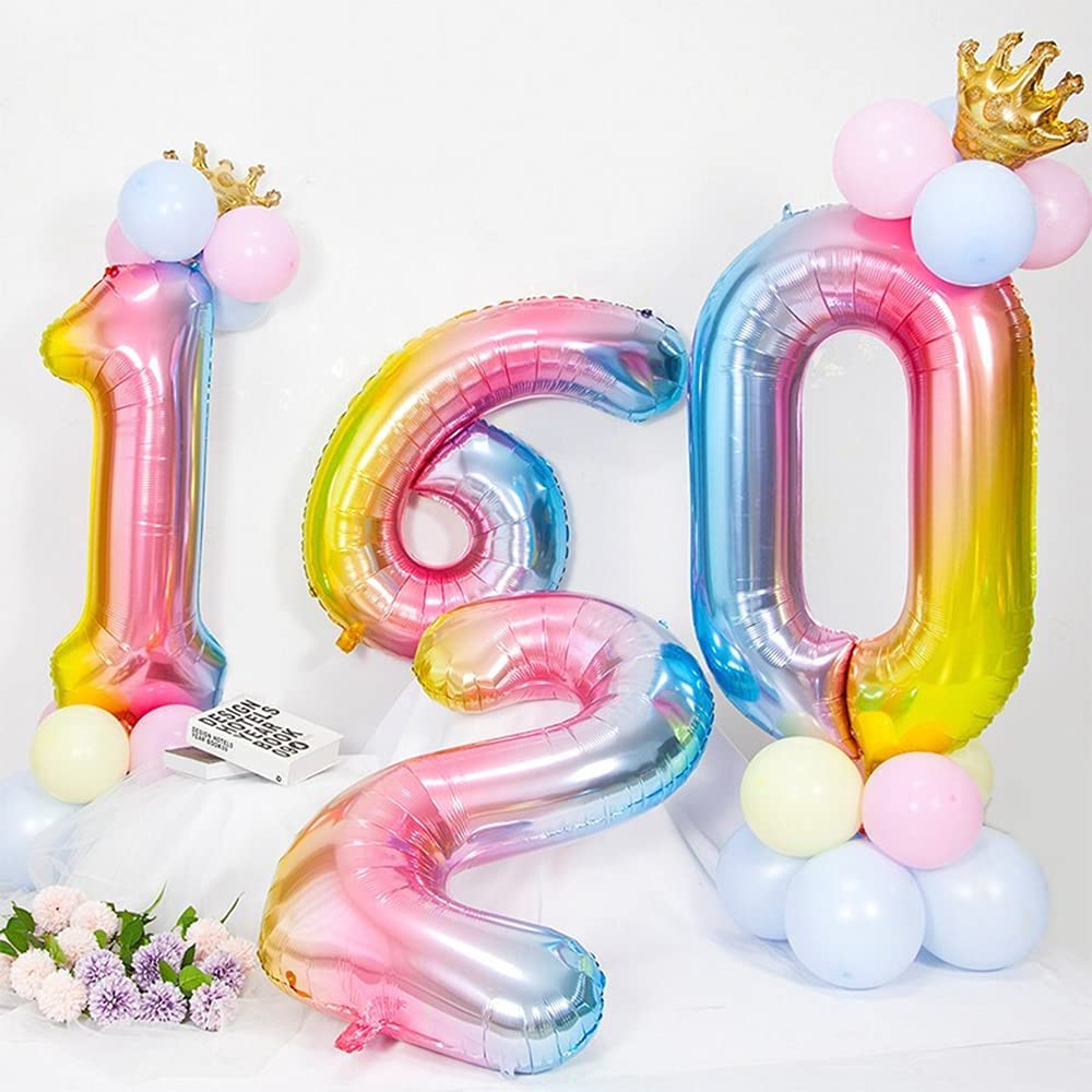 Palloncini Compleanno 6 Anni Rosa - Kit Decorazione Con Numero, Stelle E Cuori