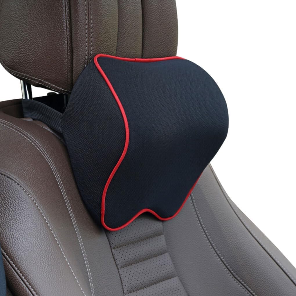 DBRTGCZZS Car Neck Support Pillow for Toyota Prius XW50 XW30 / 5.Gen 2003-2025, Soft Car Neck Pillows Relieving Neck Fatigue Car Headrest Pillows,Red