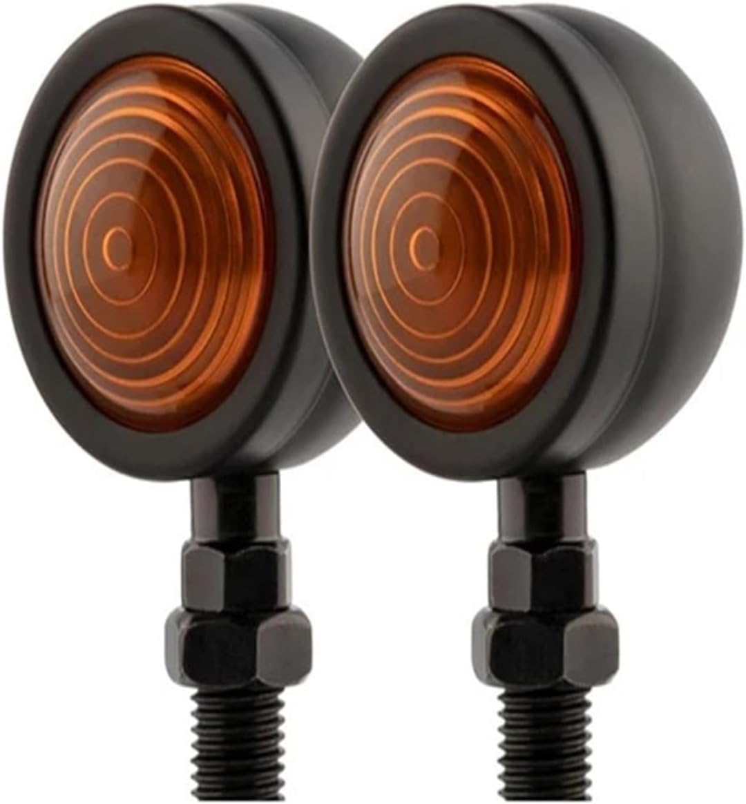 Generic Mini uniwersalne wskaźniki Dla Cafe Dla Racer Motocykl Lampa kierunkowskazu Chromowana bursztynowa Lampa przednia Moto Lampa tylna 12V 10mm