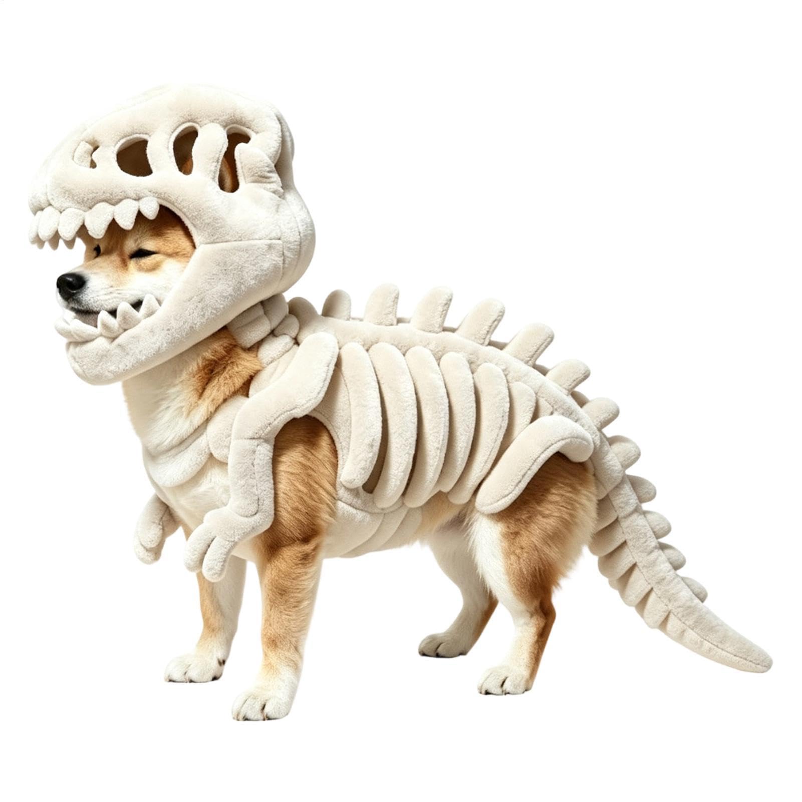 Costume da scheletro da dinosauro per animali domestici | Costume per cani con osso di dinosauro per Halloween, per casa, appartamento, spettacoli teatrali, feste a tema, fotografie