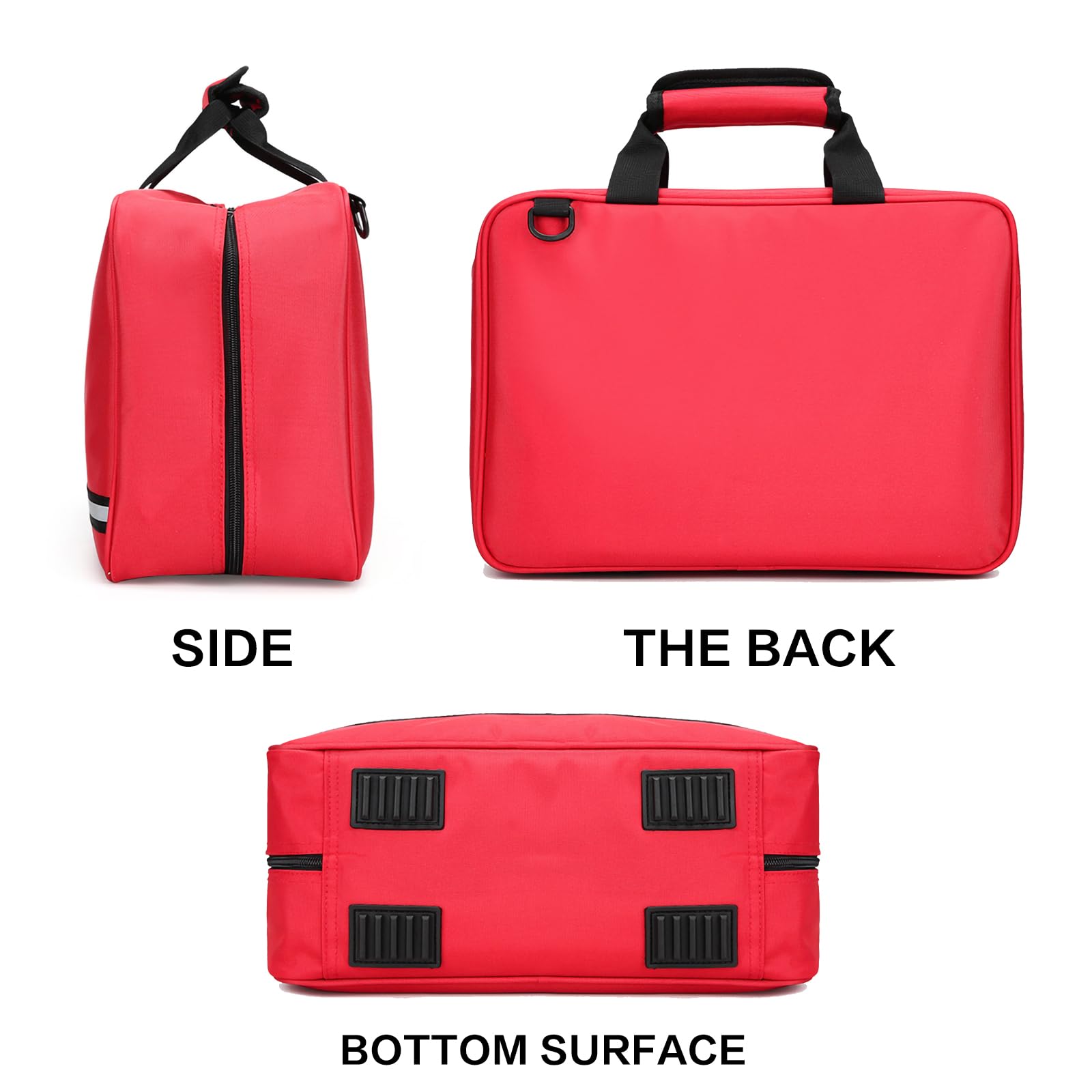 Kit di primo soccorso, borsa professionale per primo soccorso con tracolla e striscia riflettente, kit di sopravvivenza di emergenza portatile (solo borsa) (blu)