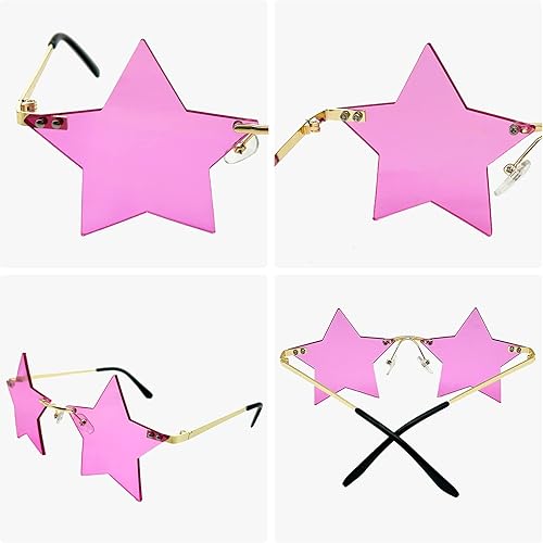Miniatura 6 de JFTOWN Gafas de sol de estrella sin montura para el día de San Valentín, día de San Patricio, Pascua, 4 de julio, Navidad