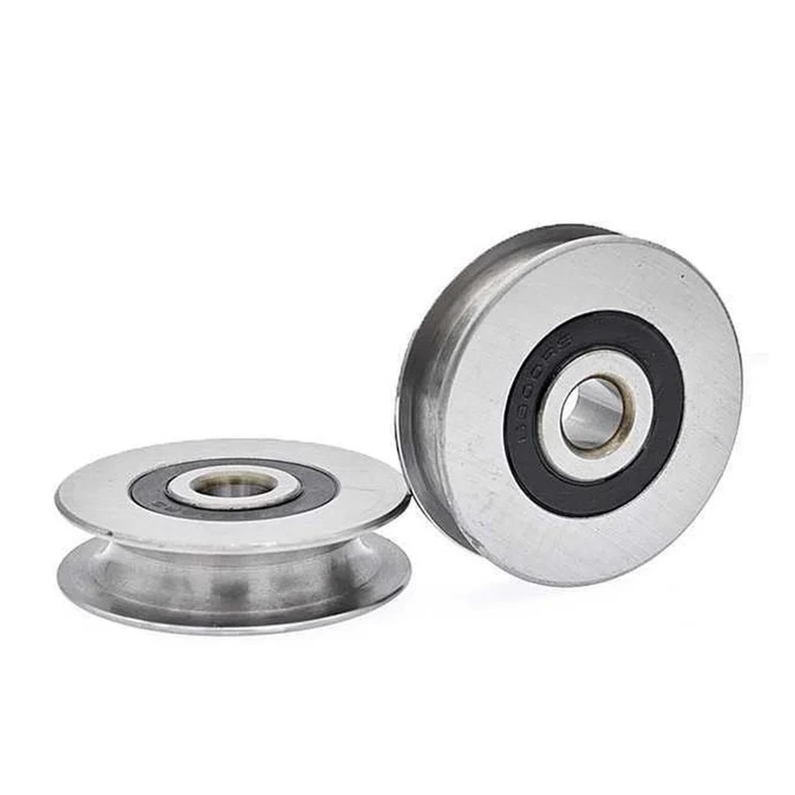 4 Pièces Poulie Acier Inoxydable Rainure U 6x29.3x8mm Roue Câble