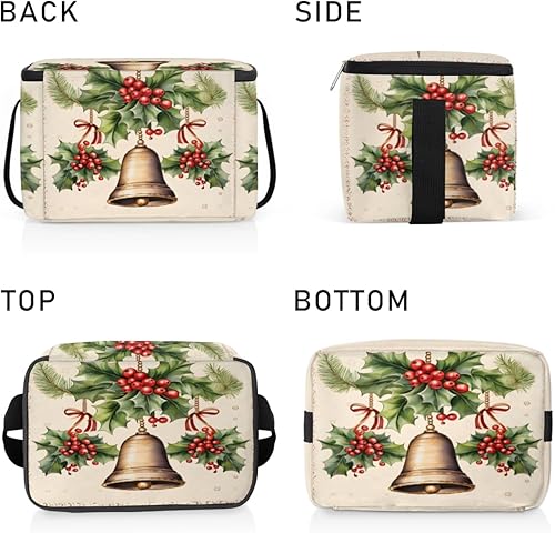 Miniatura 4 de Divertida bolsa de almuerzo aislada para mujer, reutilizable, bolsa de almuerzo cuadrada para adultos y hombres, lonchera más fresca para el