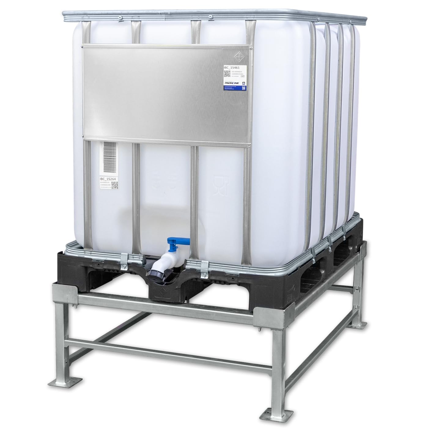 VOSS.farming Ständer für IBC Container 1000 Liter Höhe 45cm Podest Gestell 120cmx100cm verzinkt