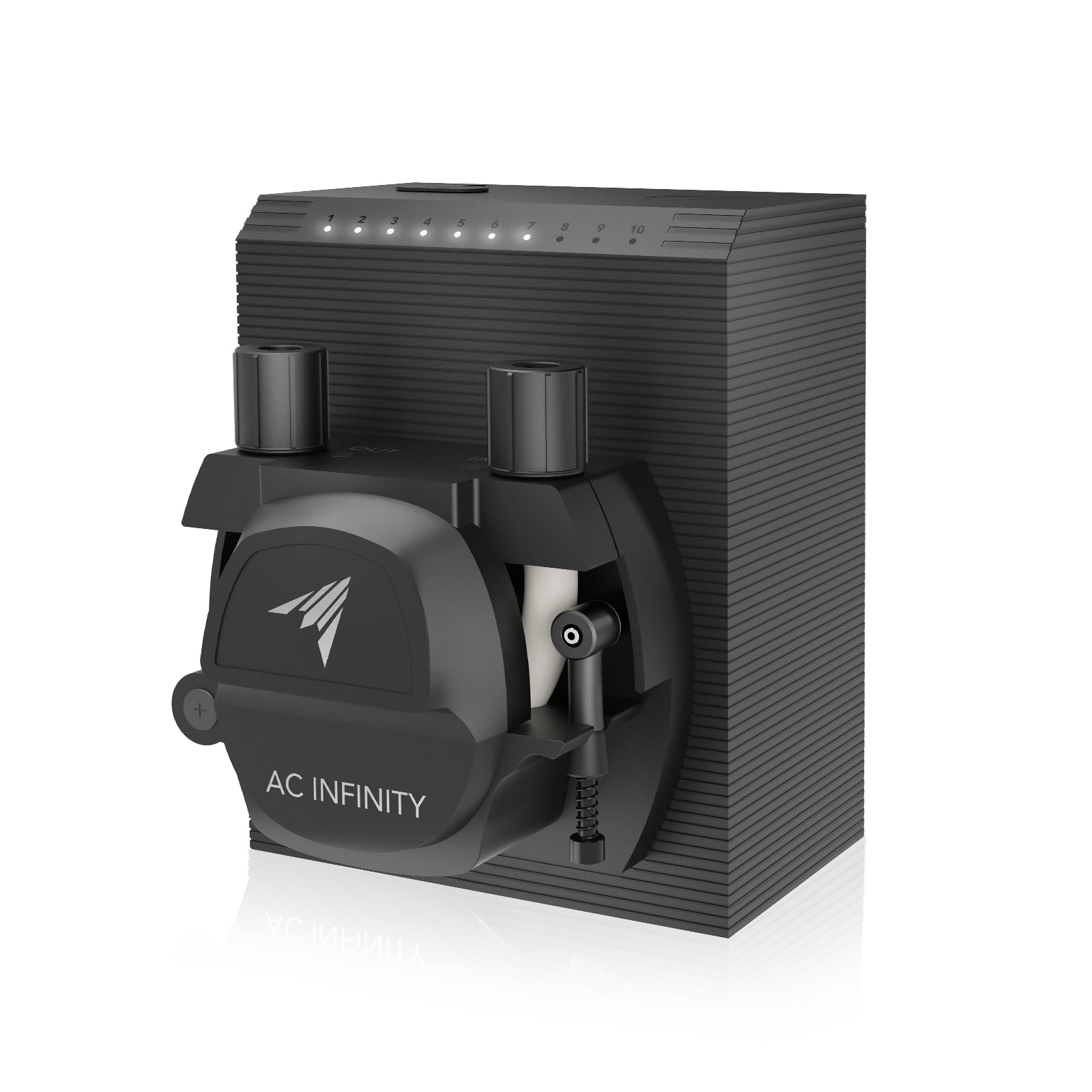 AC Infinity Bomba dosificadora peristáltica, Control de 10 Niveles con Alta tasa de Flujo Ajustable de 21-210 ml/min, Bomba de Rodillo para hidroponía, acuarios, Laboratorios científicos