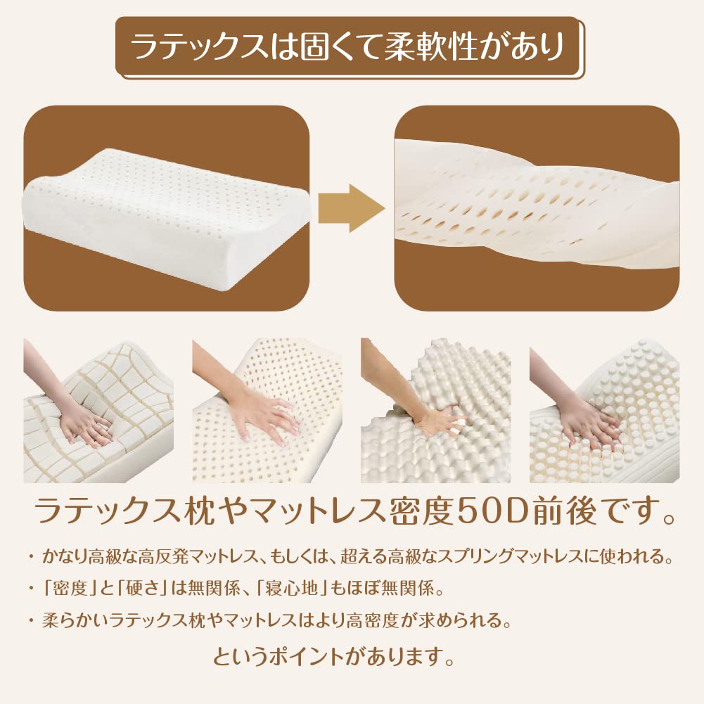 Amazon｜MOONLATEX 枕 まくら ラグジュアリー天然ラテックス枕 抗菌  