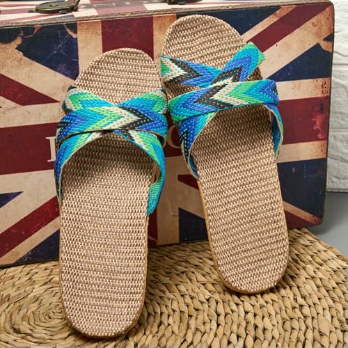 Indoor Slippers Women Home Shoes Lightweight Linen Couple Slippers Lightweight Home Slippers 6