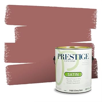 PRESTIGE Paints P400-D-1008-7BVP Paint and Primer In One, 1 gallon, Savannah Red