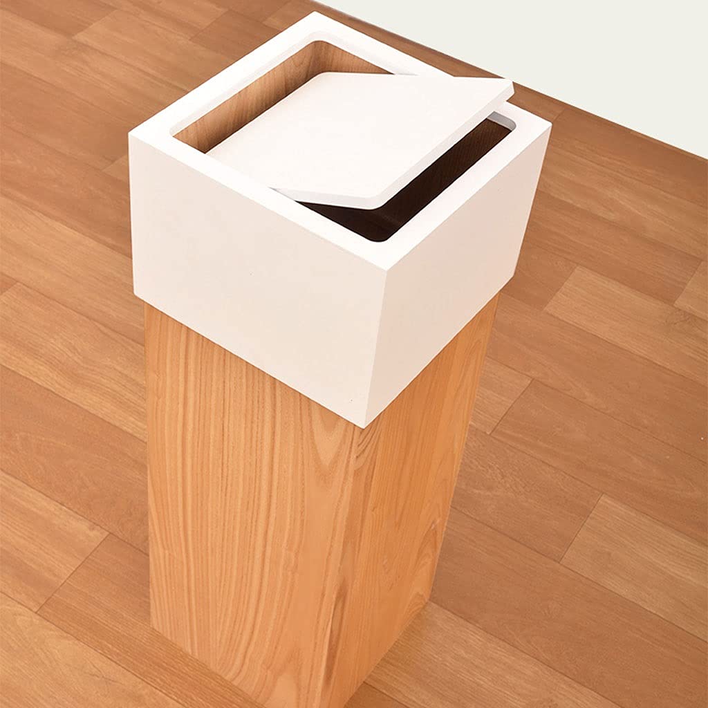 Kosz na śmieci Trash Can Creative Drewniane śmieci Puszka Design Design Can Gruby i trwały wodoodporny kosz do przechowywania dom i biuro (Color : A)