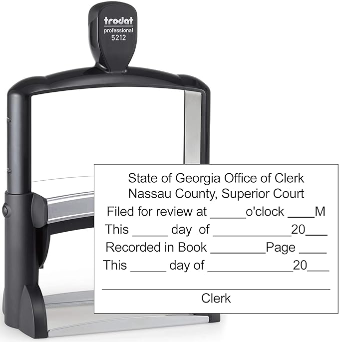 SteelCore 5212 self-inking office stamp, 2.75x4.5 imprint