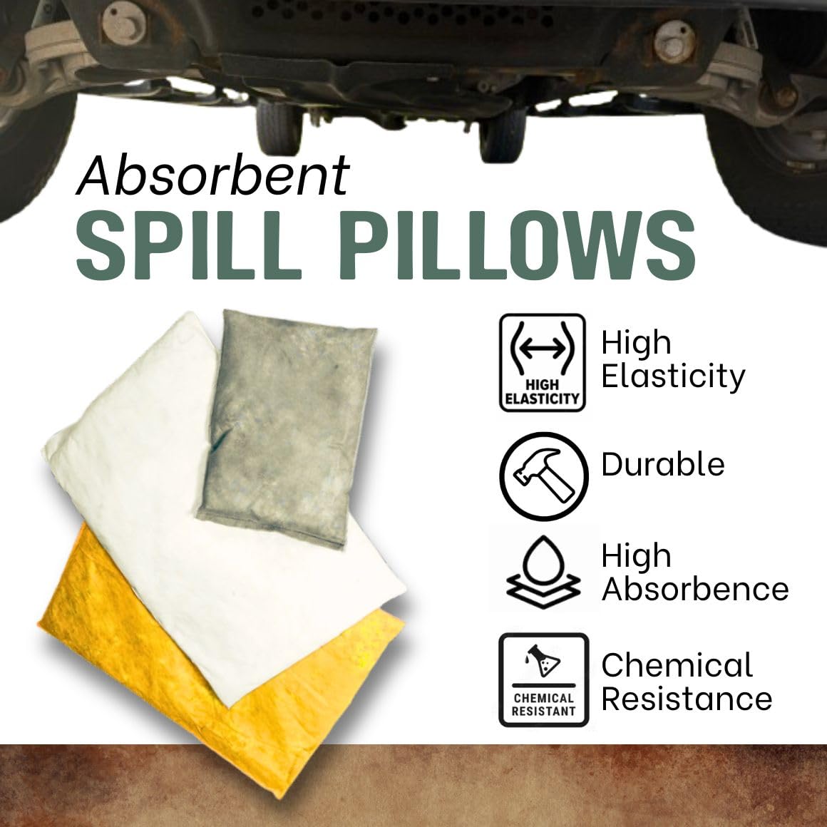 ENPAC Yellow Hazard Universal Sorbent Refill Kit for 30 Gallon Drum Spill Kits, Includes Granular Absorbent, Pads, Socks, Disposal Bags, Wipers, PPE Kit, and Guidebook