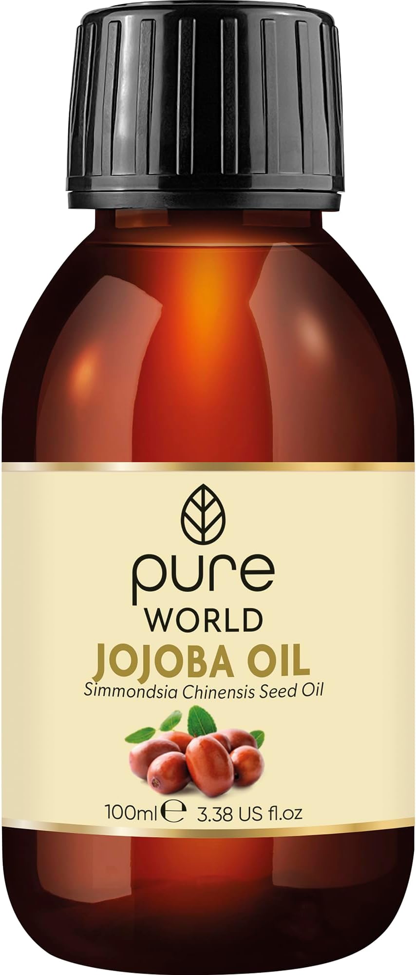 Pure World Natural Jojoba Oil 100% Pure and Undiluted 100ml. Cold and Freshly Pressed Premium Quality Jojoba Oil – Skin, Nails, Body and Face