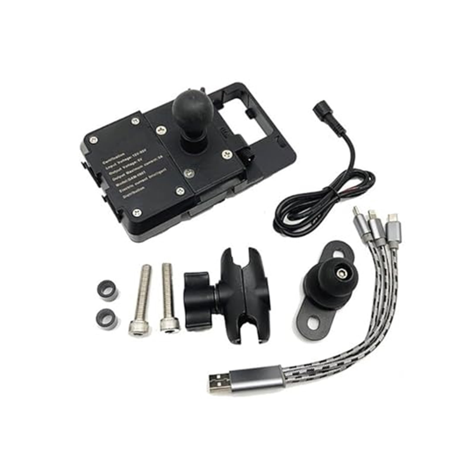 Supporto telefono bicicletta Per Ducati Per Scrambler 800 Per Scrambler 1100 2014-2020 Motociclista Supporto Del Telefono Staffa Di Navigazione Del Telefono USB Staffa Di Ricarica(USB Mobile Phone)