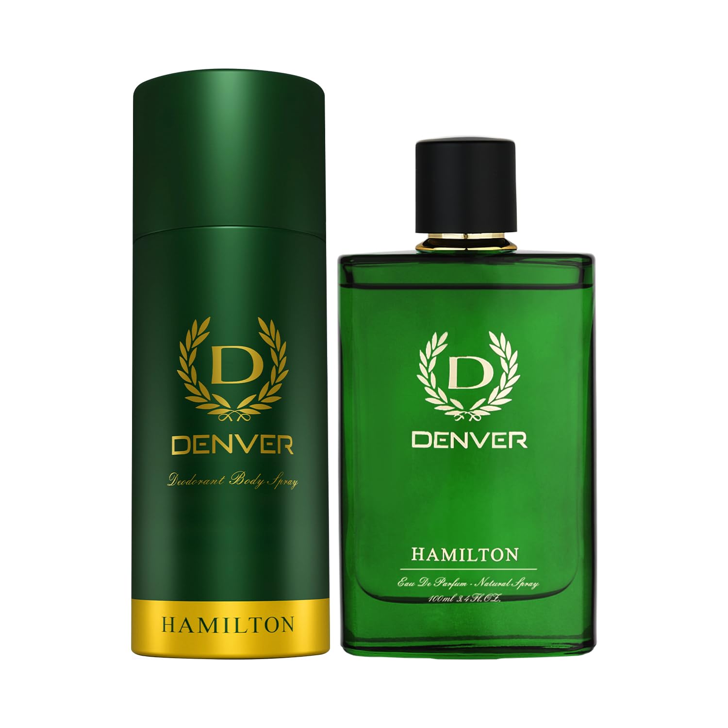 DENVER Hamilton Deodorant (150ML) & Perfume (100ML) - Combo of 2 | Long lasting Deodorant For Men