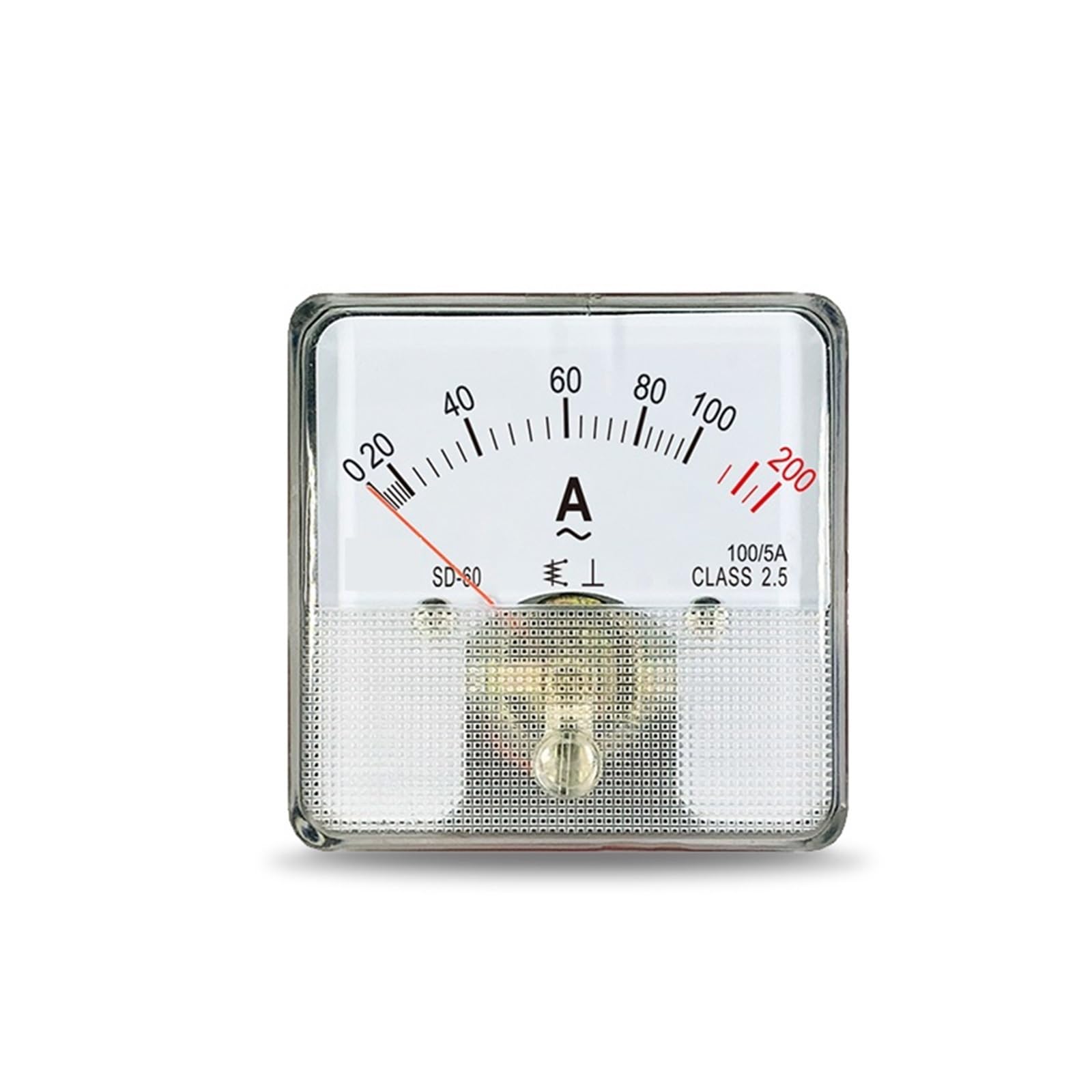 Ampèremètre de surcharge CA SD60 avec double cache de sécurité et pointeur analogique