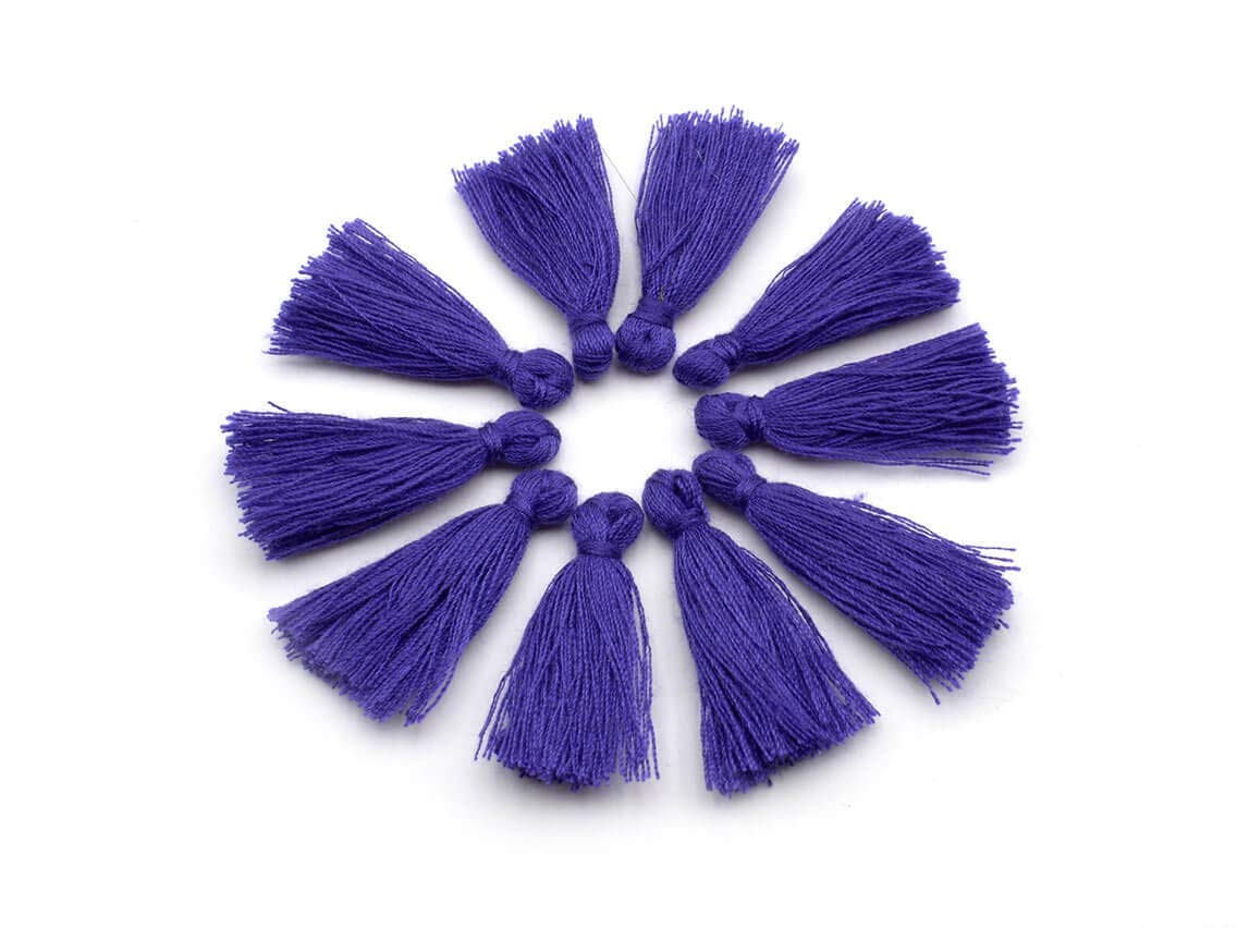 Vintageparts Royal Blue Tassels Pack of 10 for Jewellery Making Girls Women Unisex Necklaces Earrings Bracelets