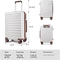 Amazon.com | CLUCI Carry On Luggage with Spinner Wheels