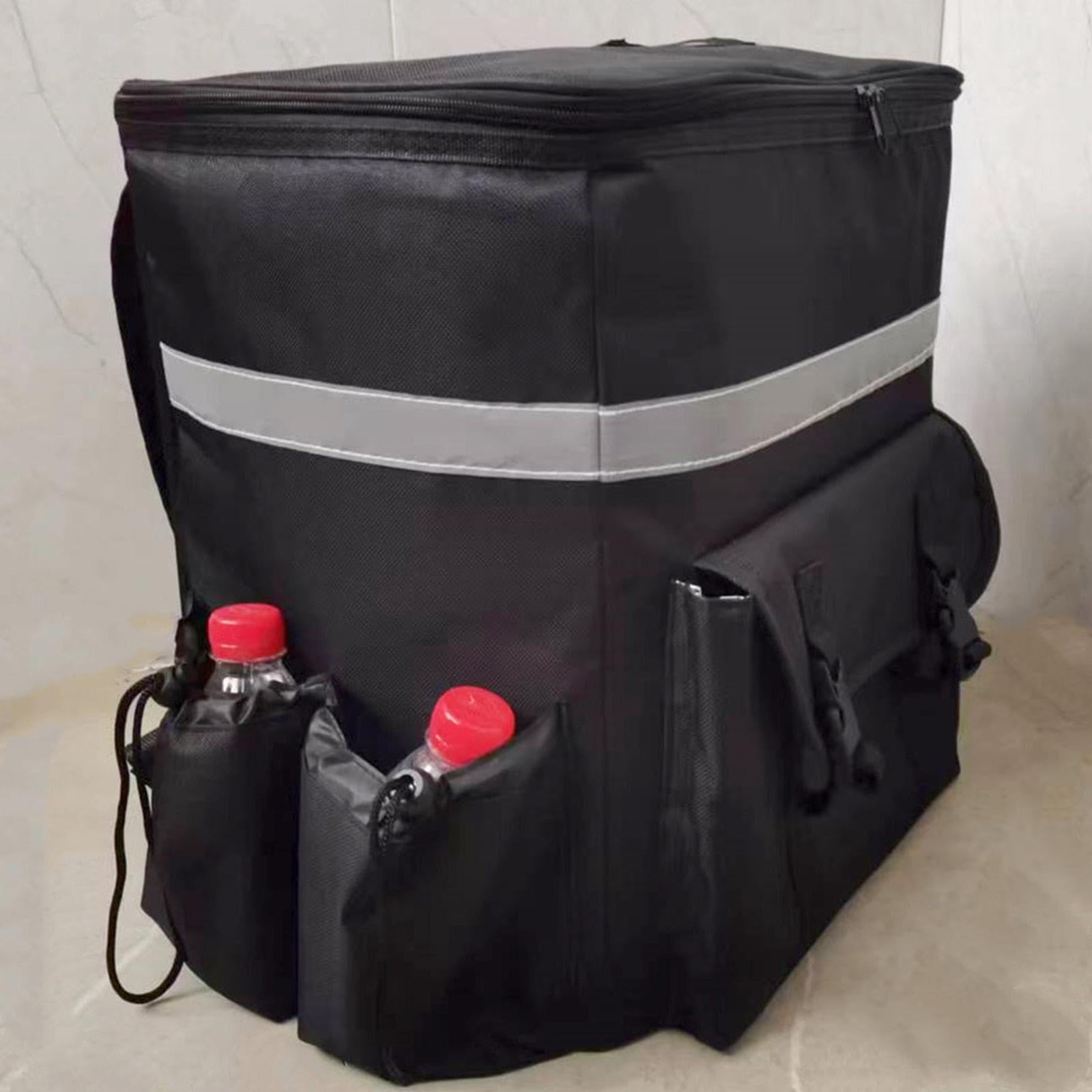 Práctica mochila térmica para comida con múltiples bolsillos para | transportar alimentos y bebidas de forma eficiente. Mochila térmica para reparto en la playa, bolsa para camping.