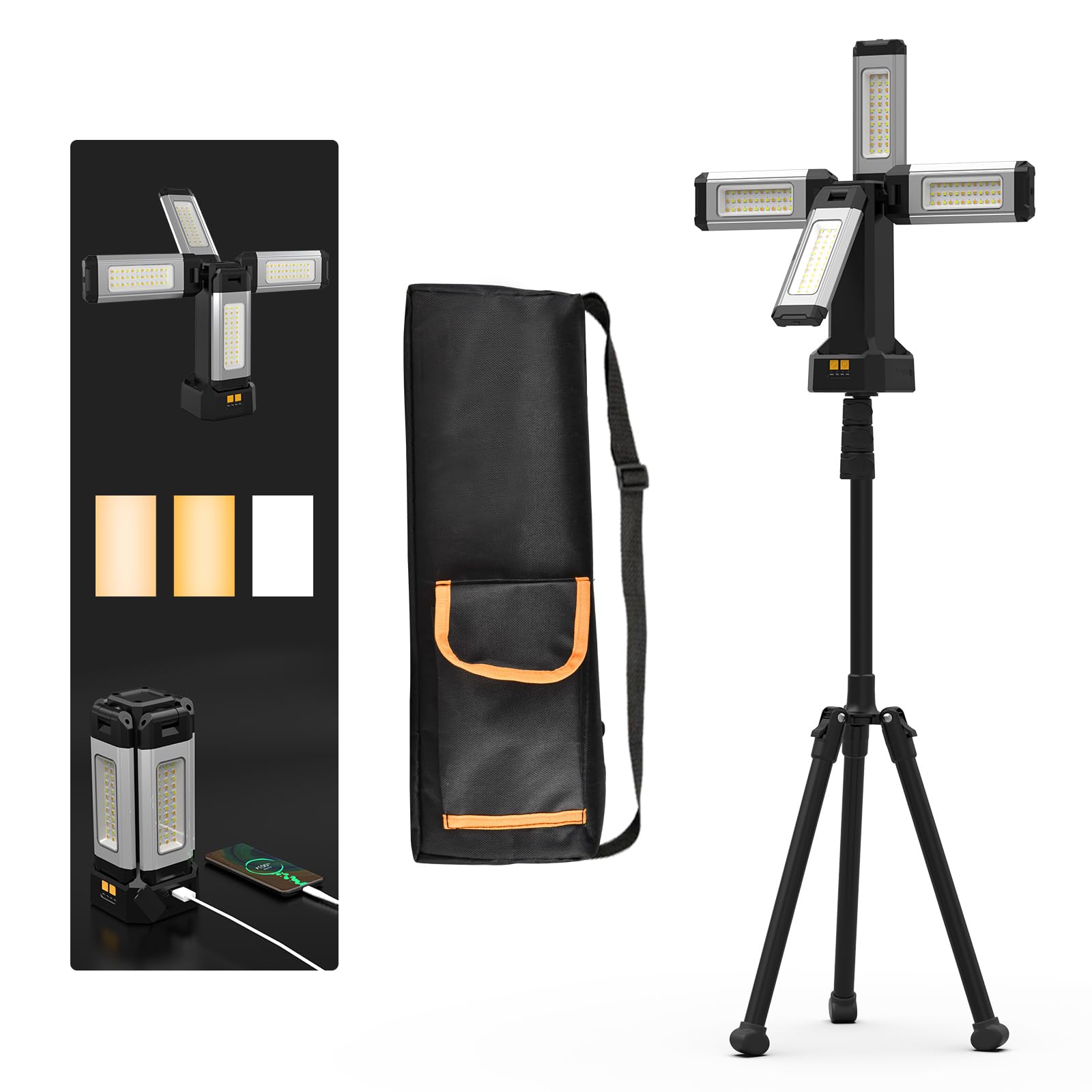 【新品】アルミ製LED投光器8000lm超高輝度USB 充電式三脚IP65防水 Amazon.co.jp: アルミニウム製ケース LED 投光器は 8000lm 超高