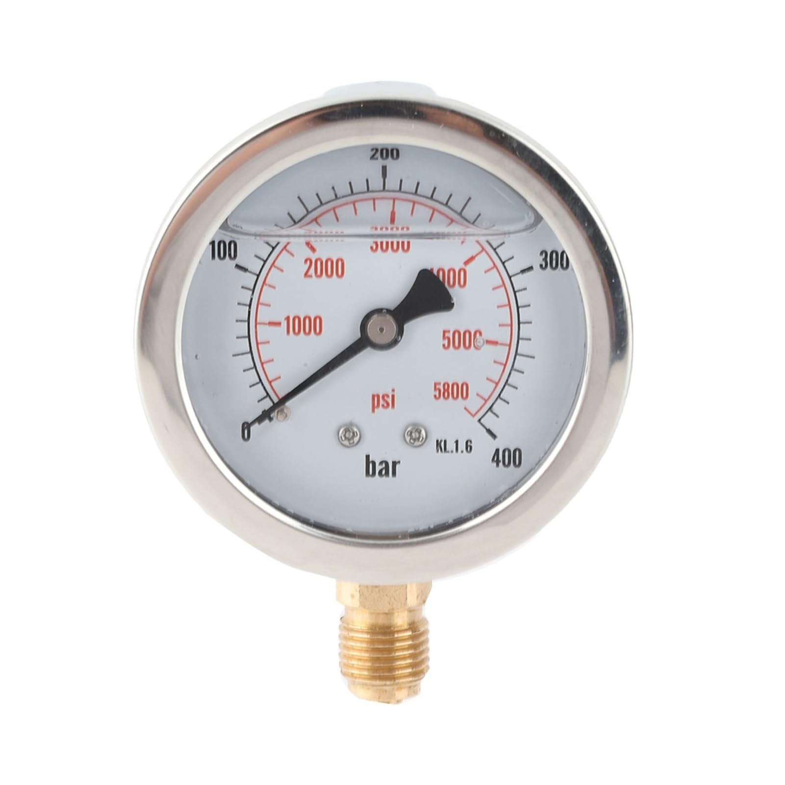 Ciśnieniomierz, 0-400BAR 0-5800PSI G1/4 68mm Dial manometr hydrauliczny miernik narzędzie do pomiaru ciśnienia