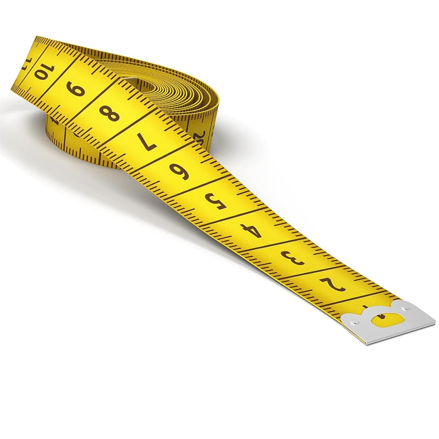 300cm/120 Inch Soft Double Tape Measure with Button, Body Tape Measure and Circumference for Tailors, Craftsmen and Homes (Yellow)