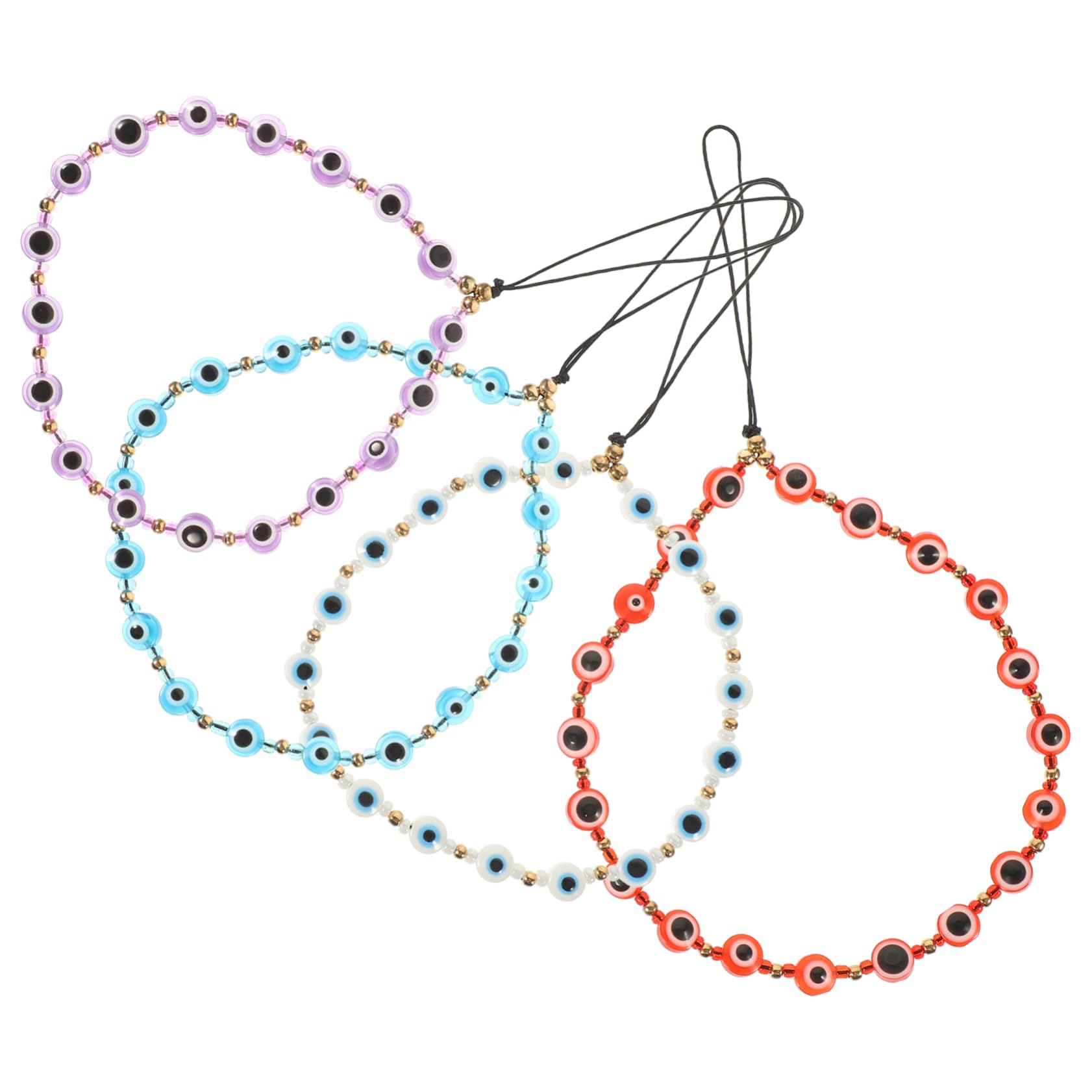 DOITOOL Teufelsauge Perlen Handy Lanyard Handykette Handyanhänger Reize Lanyard-handgelenk Handy Kettenhalter Telefon Lanyard Handgelenk Handgelenkstütze Ring Harz