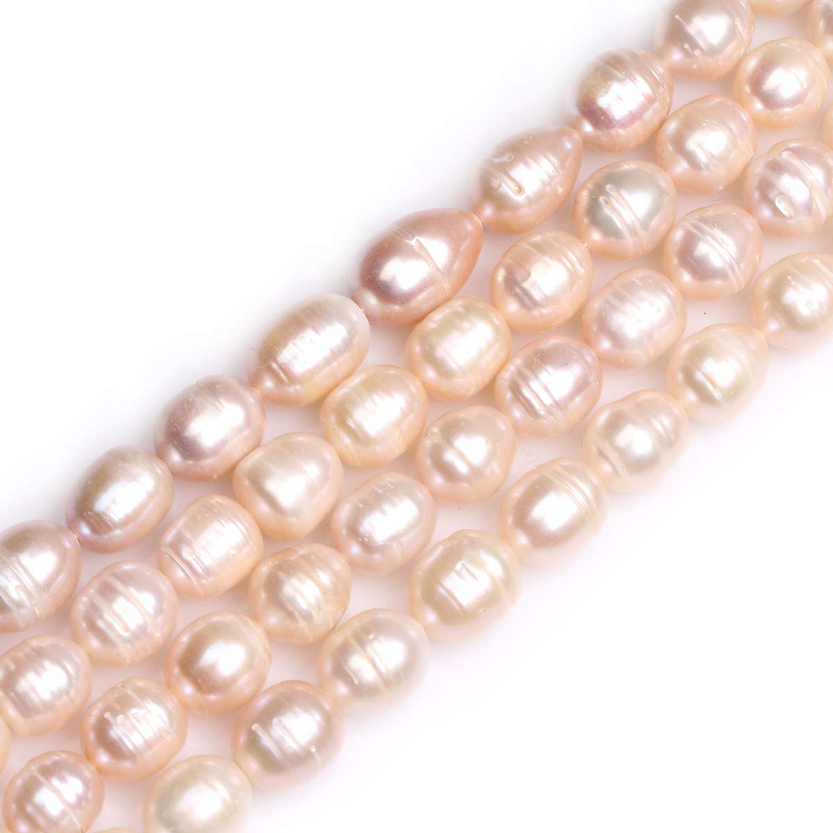 Perle De Culture D'Eau Douce Naturelle - Ton Rose/Vert, 11.5x14.5mm, Pour Création Bijoux