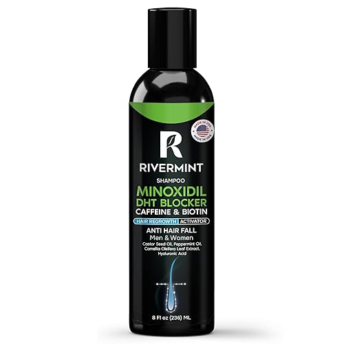 Premium Champú con minoxidil, biotina, bloqueador de DHT (Saw Palmetto) y Cafeína - Activador para el recrecimiento del cabello y engrosamiento para