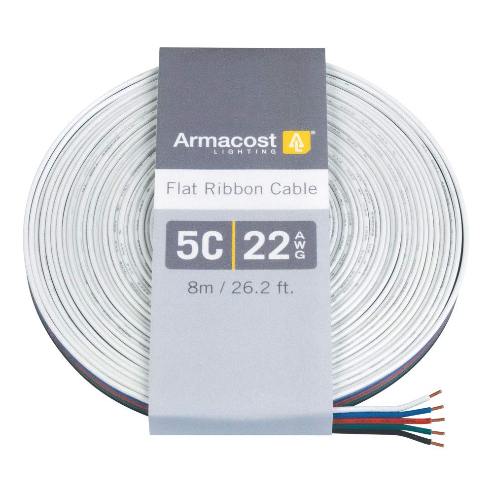 Armacost Lighting 22AWG 5C 24ft (8m) Flat Ribbon Copper Cable 770205