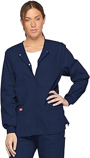 EDS Signature Scrubs for Women, Snap Front Scrub Jacket in Soft Brushed Poplin 86306