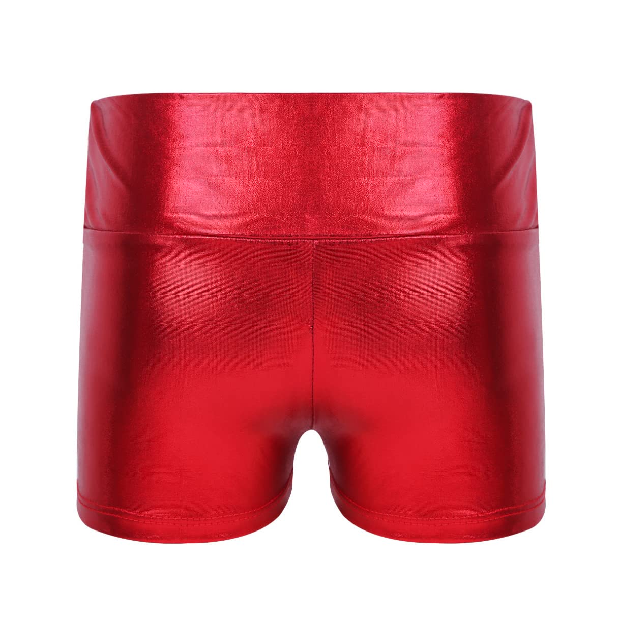Agoky Dziewczęce metaliczne krótkie spodenki Stretch Slim Fit Hot Pants Gimnastyka Turn Sport bokserki