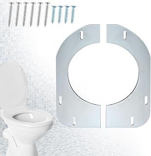 Gisafai Toilet Flange Support Plate Closet Flange Floor Repair Ring Bracket Extender Kit Offset Toilet Repair Kit, 5.59 x 5.28 Inches Inner Diameter, 1mm Thickness(Galvanized Steel)