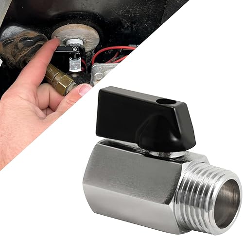 gunhunt 1 enchufe de válvula de drenaje para calentador de agua de automóvil, latón recto DN15 PTFE alambre exterior duro sellado interior pulido