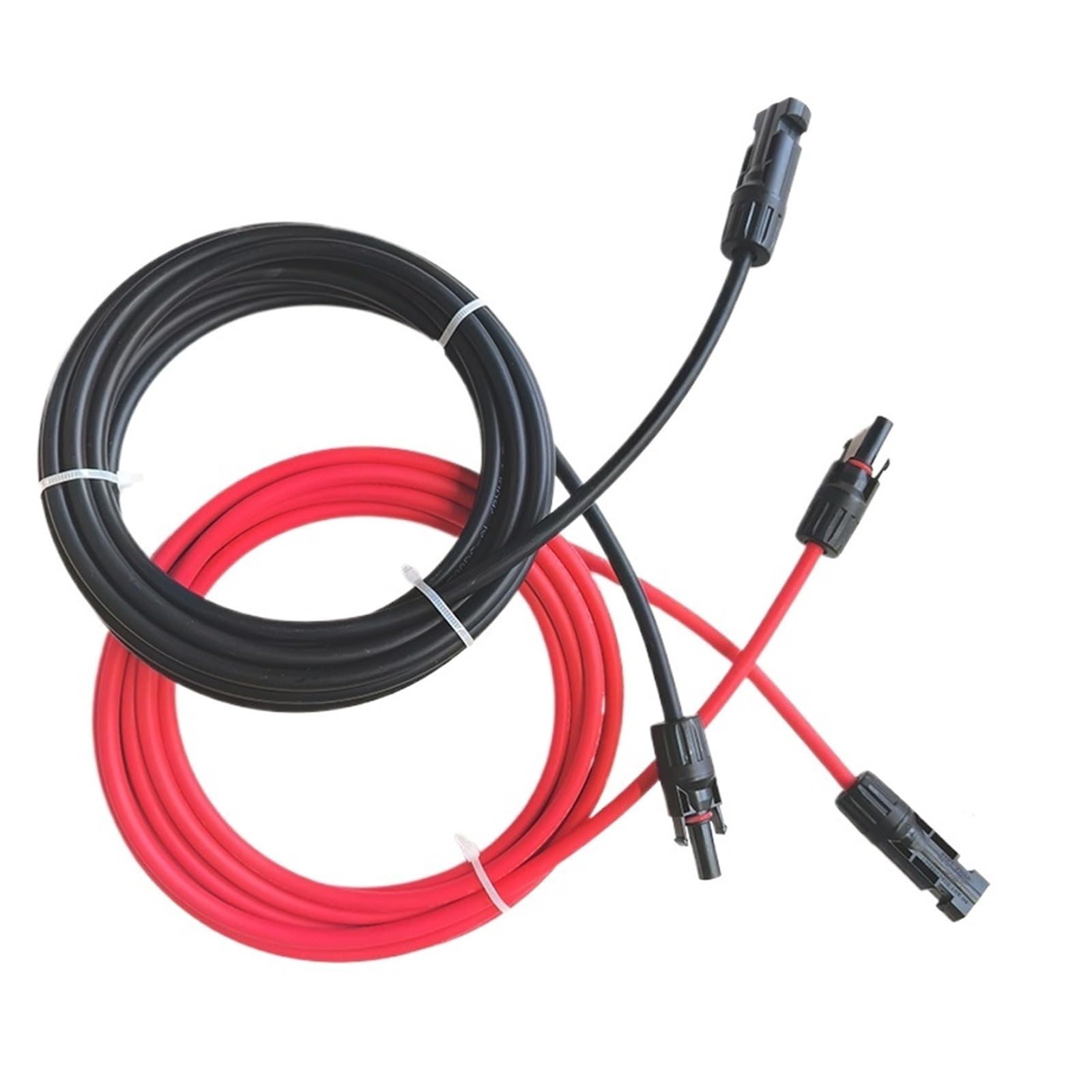Cable de extensión Solar de Doble Extremo, Rojo y Negro, con Conector de 2 a 10 Metros, 4 mm²/6 mm², for Panel Solar fotovoltaico.(1Pair 6m 263.22 Inch,10 AWG-6mm2)