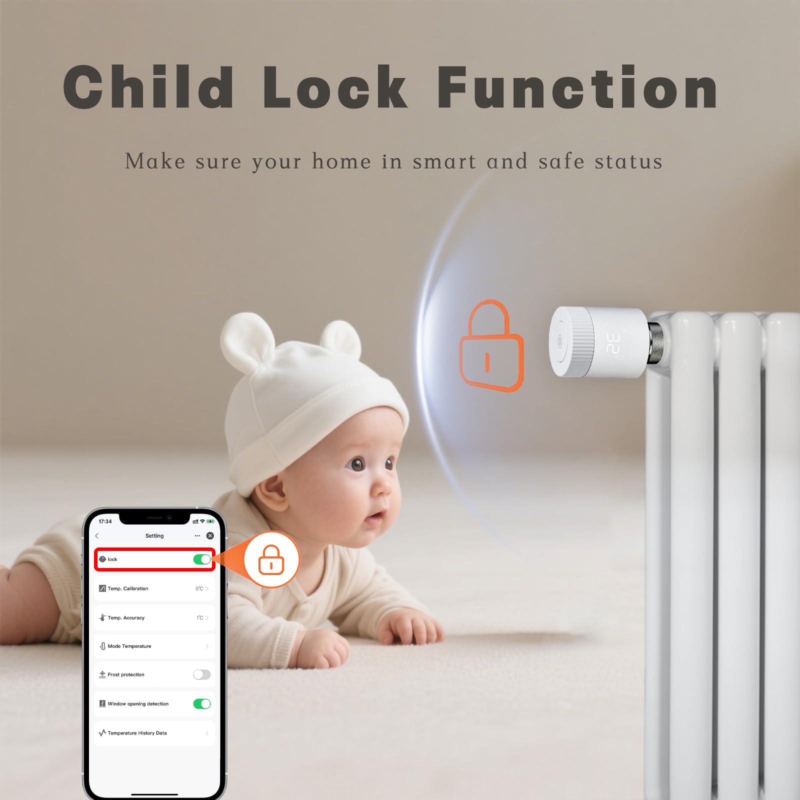 Termostato intelligente per termosifone, valvola termostatica LED, WiFi, termostato programmabile, controllo del riscaldamento, compatibile con Alexa/Google Home/Tuya/Smart Life