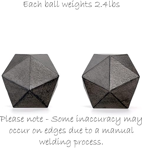 Miniatura 3 de Ambipolar Sujetalibros geométricos decorativos con forma de bola, modernos sujetalibros negros de hierro fundido para escritorio de oficina, estante