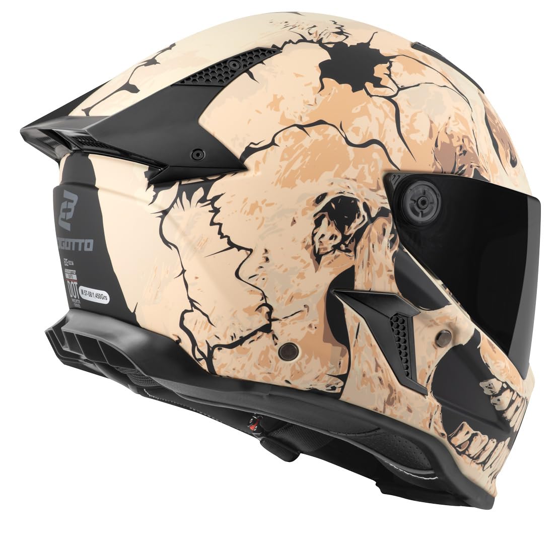 Bogotto Rapto Skull Helm, Sand, L | Beschlaghemmend