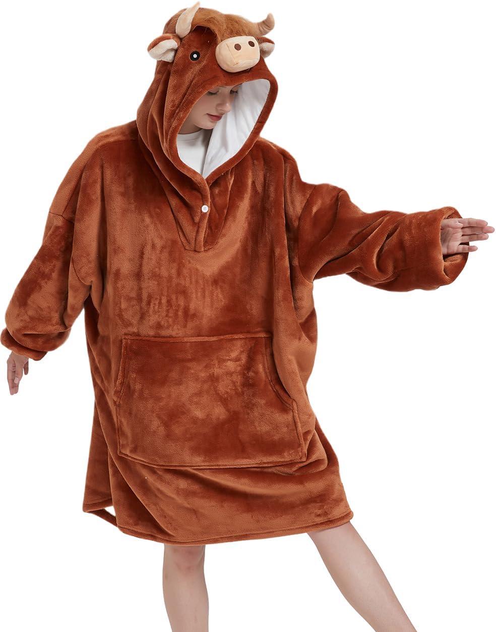 NAFLEAP Blanket Hoodie Women Girls Wearable Blanket Adult Oversized Fleece Sherpa Christmas Sweatshirt Gift for Women Kids - Image 7