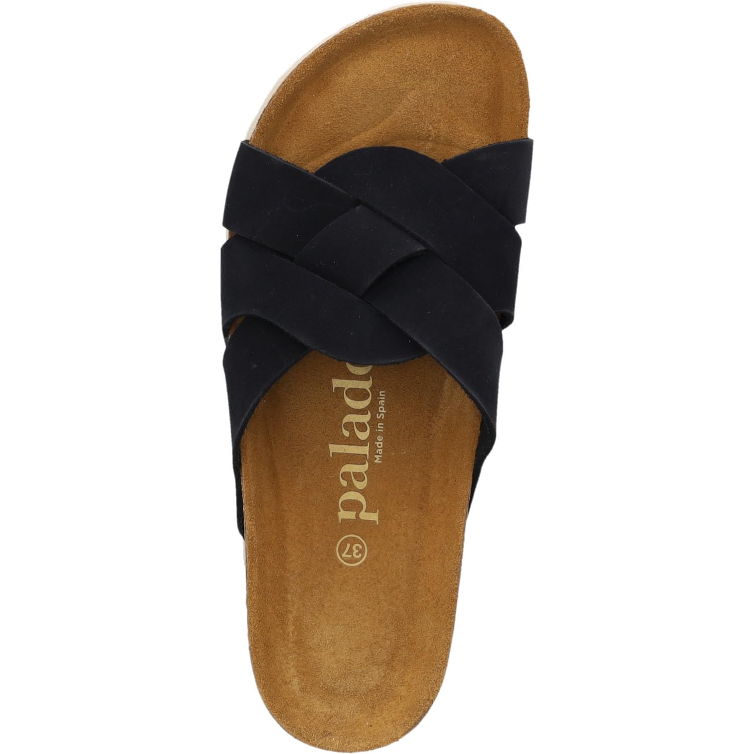 Palado Pantoletten Damen Torna Premium Leather - elegante Sandalen Made in Spain - Hausschuhe mit Kork-Fußbett - bequeme Sommerschuhe