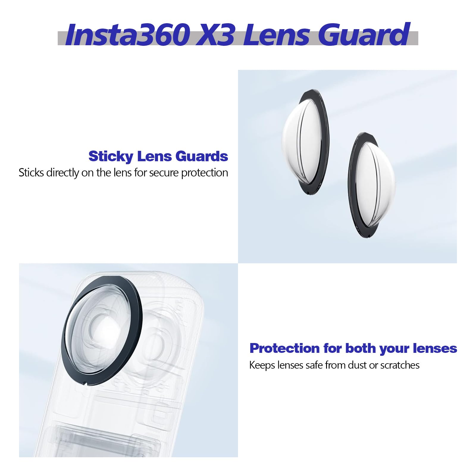 Insta360 X3 Accessoires Kit de Protection pour Insta360 X3, Film de Protection D'écran Insta360 X3 Support Insta360 X3 et Protection D'objectif pour Insta360 X3 pour caméra d'action Insta360 X3 Insta360 X3 Accessoires Kit de Protection pour Insta360 X3, Film de Protection D'écran Insta360 X3 Support Insta360 X3 et Protection D'objectif pour Insta360 X3 pour caméra d'action Insta360 X3