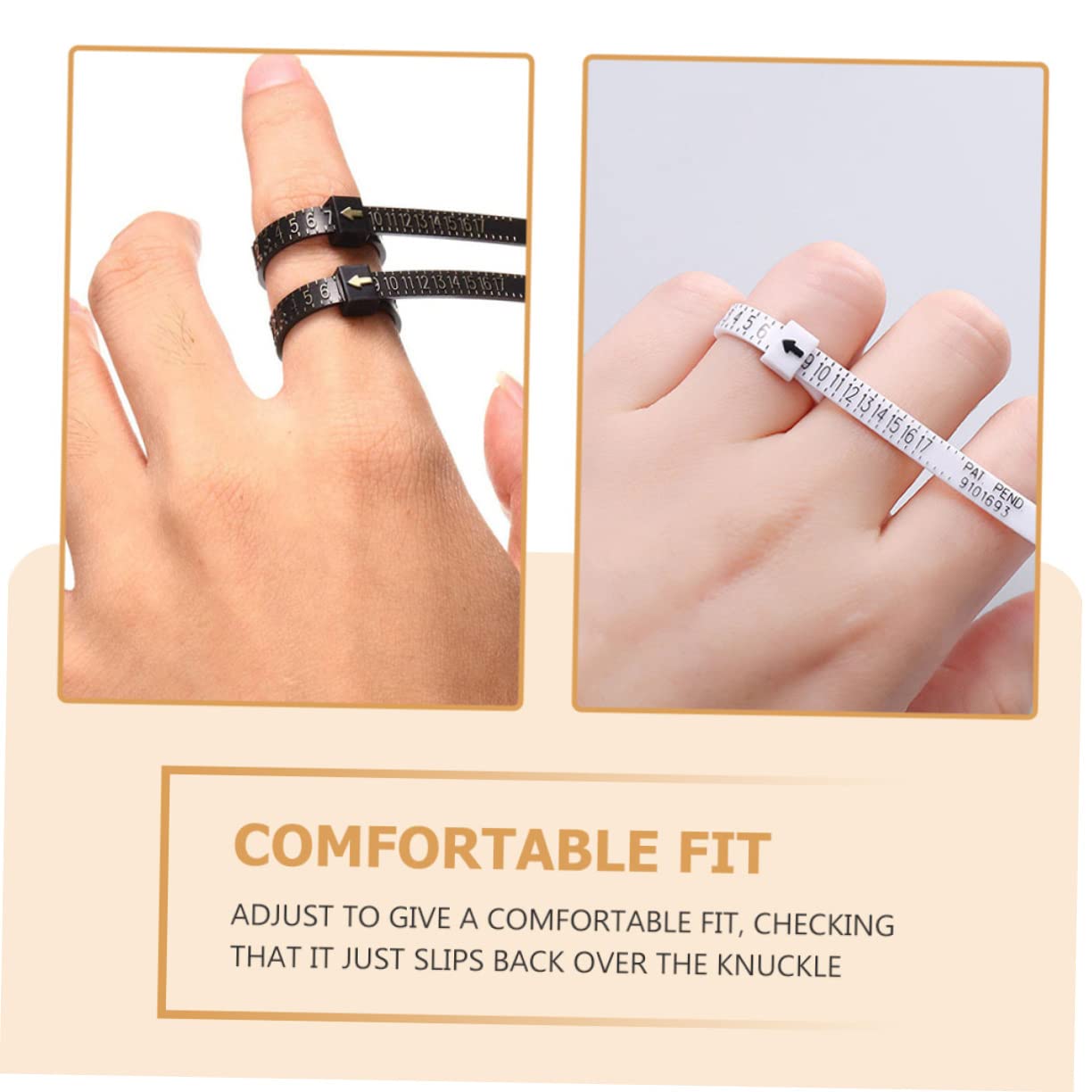 Angoily 10pcs Ring Size Tester Kit Easy to Use Ring Gauge for Jewelry Reusable