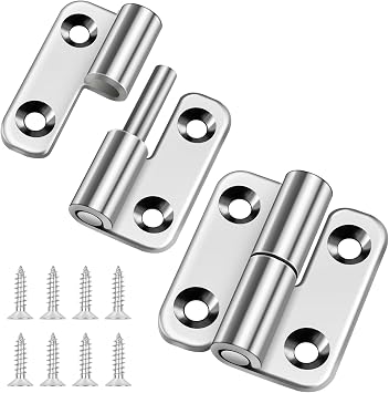 Bolatus 2 Pcs Lift Off Hinges 1.5 Inch, Small Slip Joint Flag Detachable Hinges, 304 Stainless Steel Door Hinge, Right Handedness