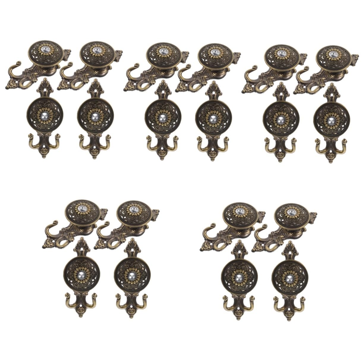 MAGICLULU Lot De 5 De Rideaux en Alliage Muraux pour Chapeaux Organisateurs Créatifs pour Décoration Intérieure 4 Pièces X 5